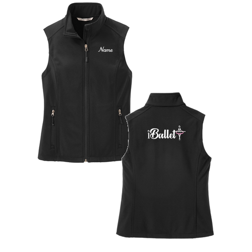 Ladies Port Authority Core Soft Shell Vest -- Black