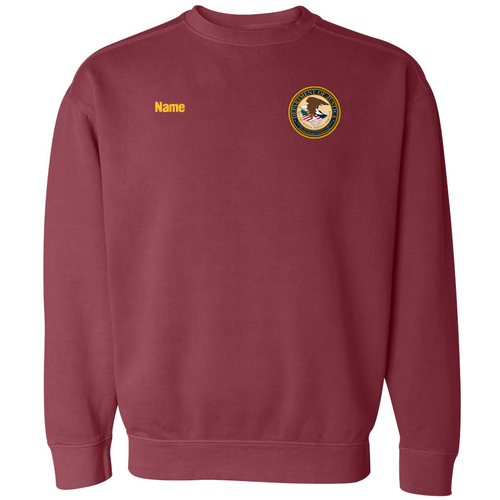 Comfort Colors Unisex Garment-Dyed Crewneck Sweatshirt -- Crimson
