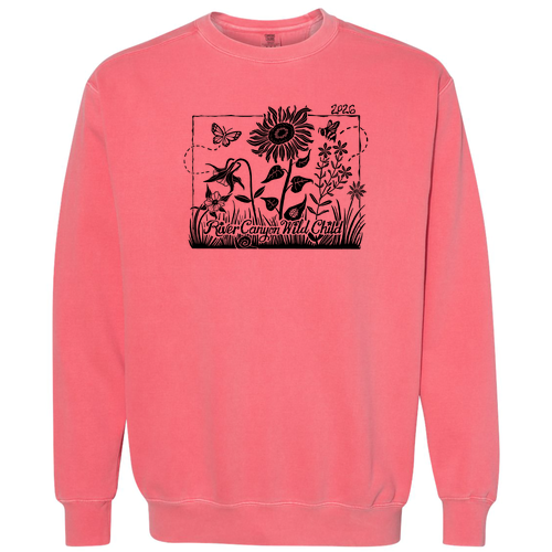 Comfort Colors Unisex Garment-Dyed Crewneck Sweatshirt -- Watermelon