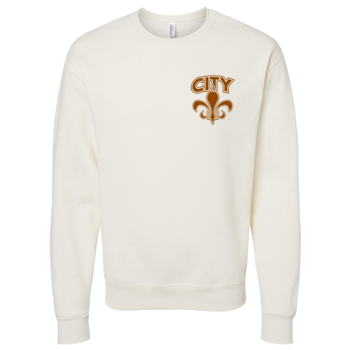 Jerzees 8 Oz., 50/50 Nublend Fleece Crew -- Sweet Cream Heather