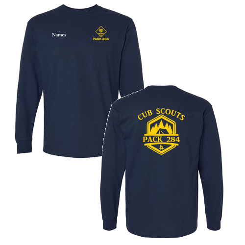 Gildan Ultra Cotton Longsleeve Basic T-Shirt -- Navy