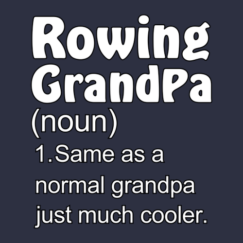 Rowing Grandpa T-Shirt -- Navy