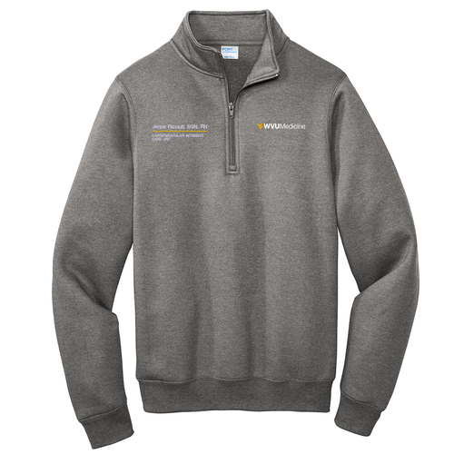Port and Company Core Fleece Quarter-Zip Pullover Sweatshirt -- Graphite Heather