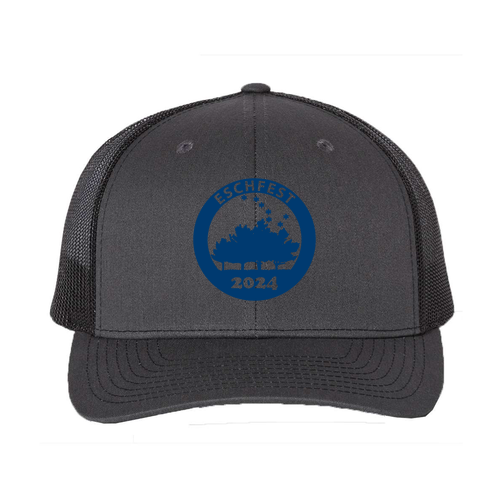 Richardson Trucker Snapback Hat -- Charcoal / Black
