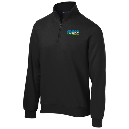 Sport Tek Quarter Zip Sweatshirt -- Black