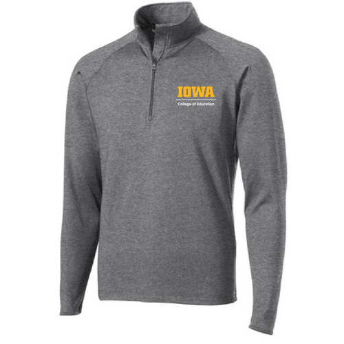 Sport Tek Sport Wick Stretch Half Zip Pullover -- Charcoal Grey Heather