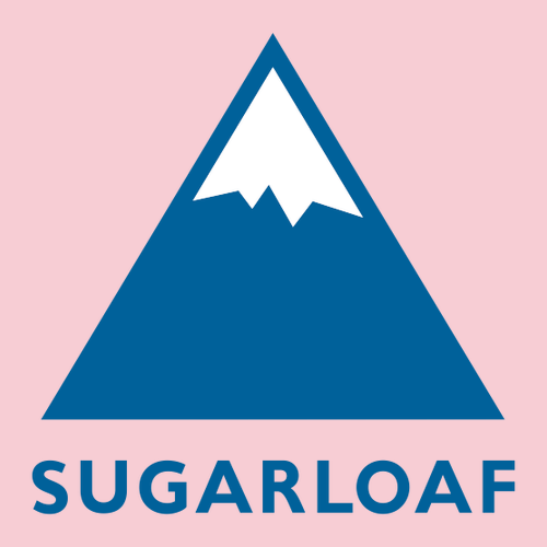 Sugarloaf Logo 1 Blue Ink -- Short Sleeve Light Pink