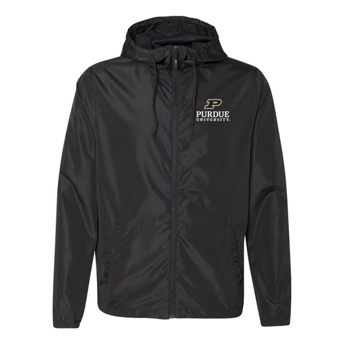 Independent Trading Co. Lightweight Windbreaker Zip Jacket -- Black