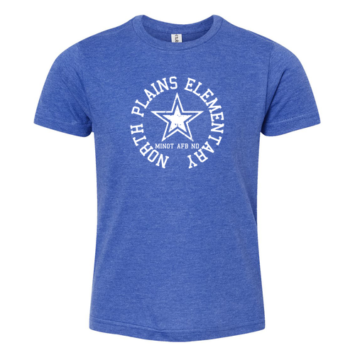 Tultex Unisex Tee with Tear Away Tag -- Heather Royal