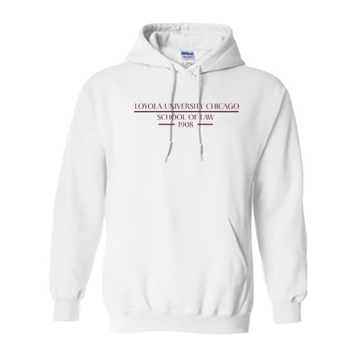 School Of Law Est. 1908 Hooded Sweatshirt -- White