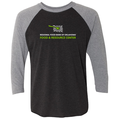 Next Level Unisex Tri-Blend 3/4 Sleeve Raglan FRC-- Vintage Black / Premium Heather