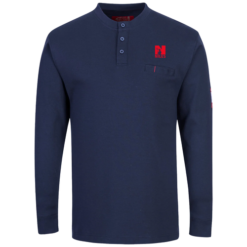 Portwest FR Antistatic Henley -- Navy, NPS, 19 Points