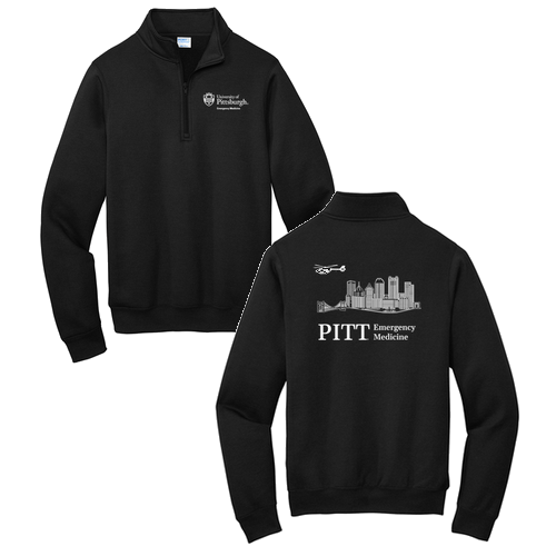 Port and Company Core Fleece Quarter-Zip Pullover Sweatshirt -- Jet Black