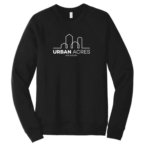 Bella Canvas Unisex Sponge Fleece Raglan Sweatshirt -- Black
