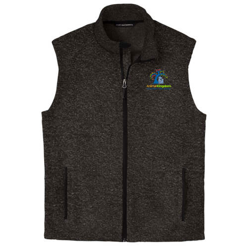 Port Authority Sweater Fleece Vest -- Black Heather