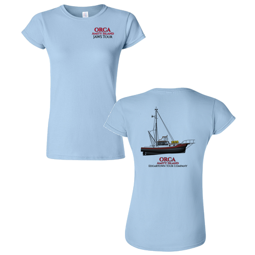 Ladies ORCA Tee -- Light Blue