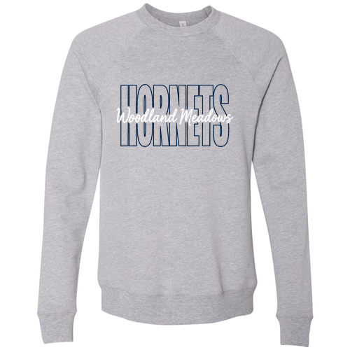 Bella Canvas Soft Sponge Fleece Raglan Crewneck Sweatshirt -- Athletic Heather