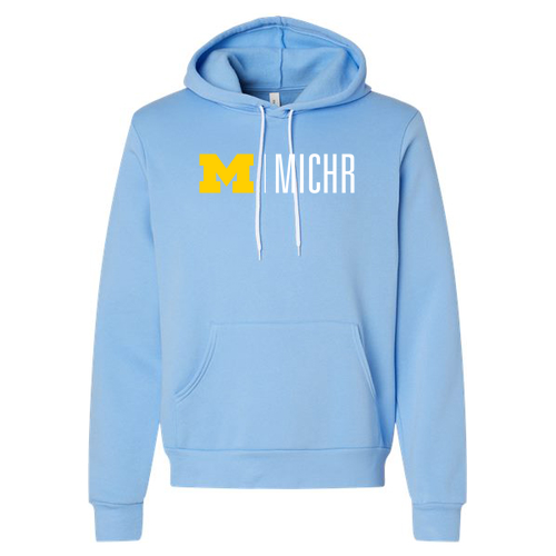 Mens/Unisex Bella Canvas Soft Poly-Cotton Fleece Pullover Hooded Sweatshirt -- Carolina Blue