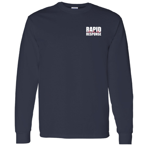 Gildan Heavy Cotton Longsleeve Basic T-Shirt -- Navy