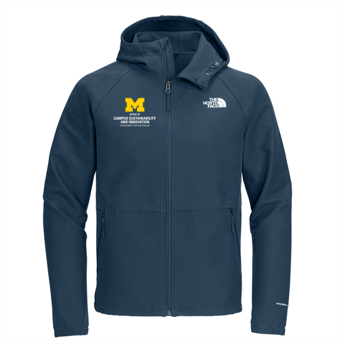 The North Face Barr Lake Hooded Soft Shell Jacket -- Shady Blue Dark Heather, $170