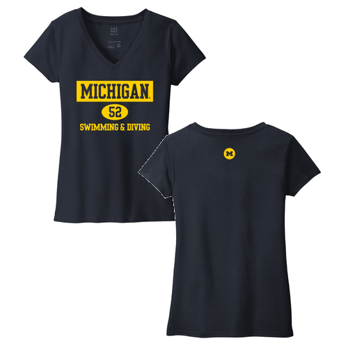Team 52 Ladies District Womens Re-Tee V-Neck -- True Navy