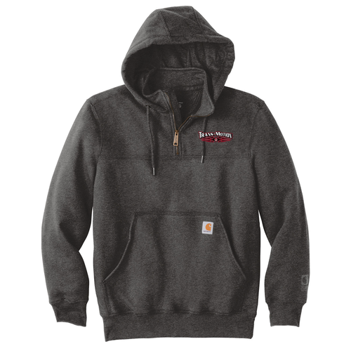 Unisex Heavyweight Rain Defender Hooded 1/4 Zip Sweatshirt -- Carbon Heather