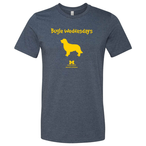 Mens/Unisex Bella Soft Fitted Canvas Soft Fitted Heather Jersey T-Shirt -- Heather Navy