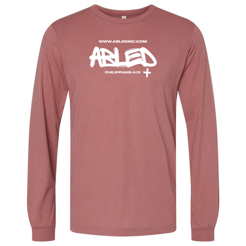 Bella+Canvas Unisex Triblend Long Sleeve Tee -- Mauve Triblend