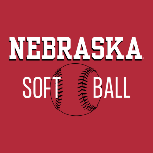 Nebraska Red Softball Heavy Blend Sweatshirt
