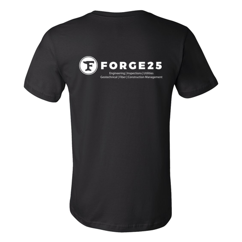 Forge25 Unisex Jersey T-Shirt -- Black