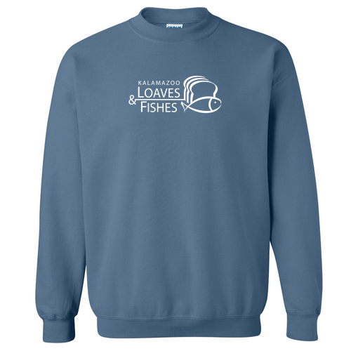 Gildan Heavy Blend Crew Neck Sweatshirt -- Indigo Blue