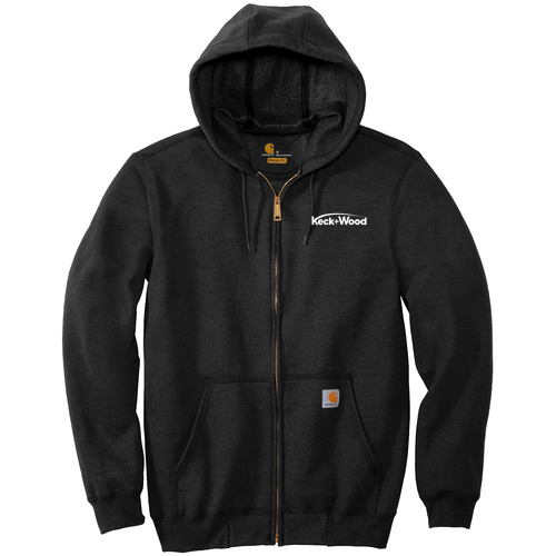 Men's/Unisex Carhartt Midweight Hooded Zip-Front Sweatshirt -- Black