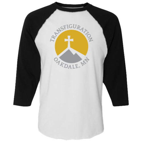 LA T Fine Jersey 3/4 Sleeve Baseball T-Shirt -- White/ Black