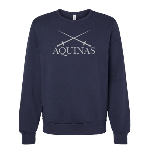 Crossed Swords Bella+Canvas Fleece Crewneck Sweatshirt -- Navy