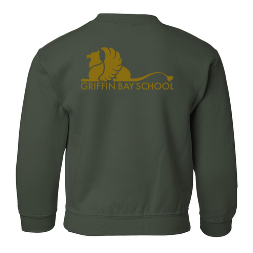 Gildan Heavy Blend Youth Crew Neck Sweatshirt -- Forest Green