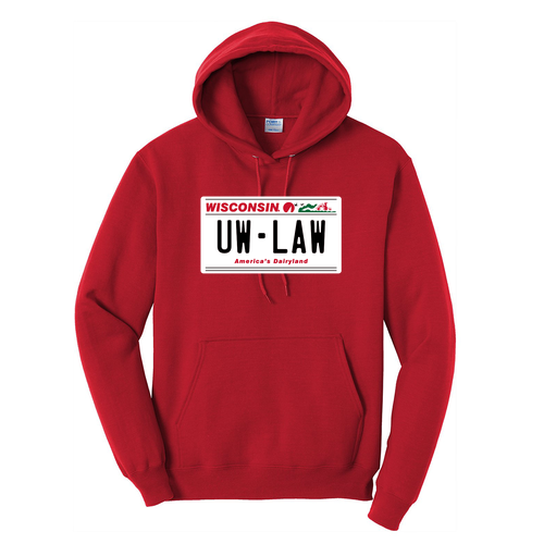 Port and Company Core Fleece Pullover Hooded Sweatshirt -- Red