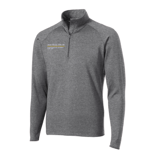 Sport Tek Sport Wick Stretch Half Zip Pullover -- Charcoal Grey Heather
