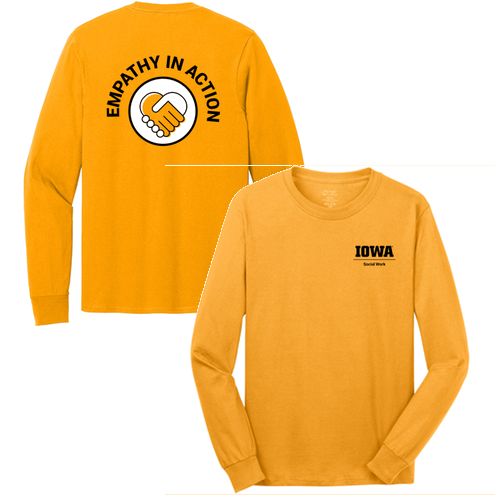 Port and Company Long Sleeve T Shirt -- Gold