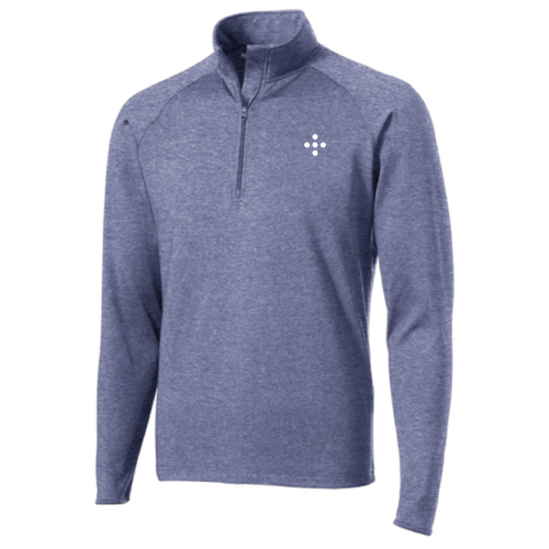 Sport Tek Sport Wick Stretch Half Zip Pullover -- True Navy Heather