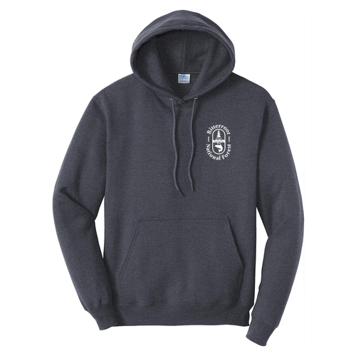 Port and Company Core Fleece Pullover Hooded Sweatshirt -- Heather Navy