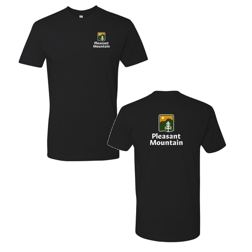 Pleasant Mountain Logo 2 Full color -- Short Sleeve Black