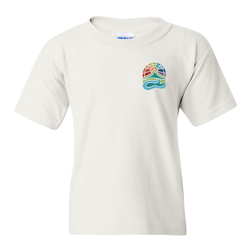 Gildan Heavy Cotton Basic Youth T-Shirt Front & Back -- White