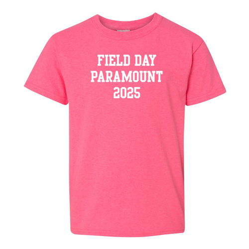 YOUTH Gildan Heavy Cotton Basic T-Shirt -- Safety Pink (SUTTON)