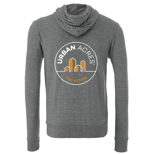 Bella Canvas Unisex Full-Zip Hooded Sweatshirt -- Deep Heather