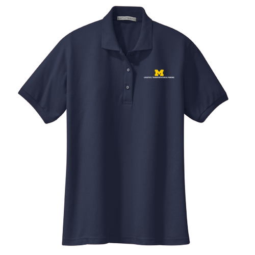 Ladies Port Authority Silk Touch Sport Shirt. -- Navy, $36