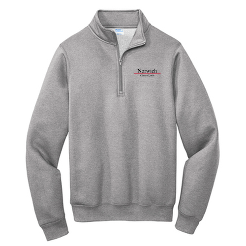Port and Company Core Fleece Quarter-Zip Pullover Sweatshirt -- Athletic Heather