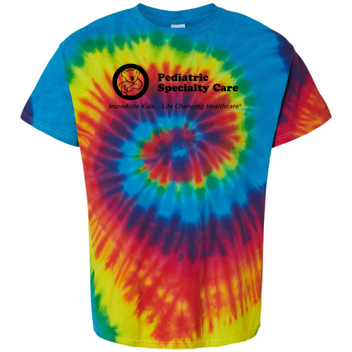 Tie-Dye Spiral Swirl Tie Dyed T-Shirt -- Reactive Rainbow