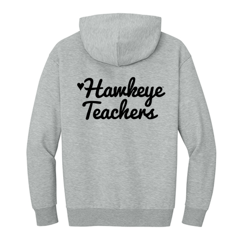 Hawkeye Teacher District V.I.T. Heavyweight Fleece Hoodie -- Light Heather Grey