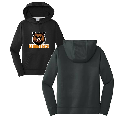 Youth Performance Fleece Hoodie-- Jet Black