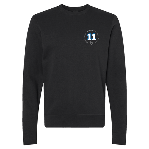 J. America BTB Fleece Crew -- Black